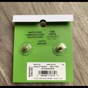 kate spade Jewelry - Kate Spade Opal Glitter Gold Earrings kate spade Jewelry - Kate Spade Opal Glitter Gold Earrings